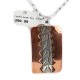 Navajo Handmade .925 Sterling Silver Certified Authentic Pure Copper Native American Necklace 17037