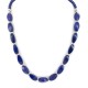 Navajo Nickel Natural Lapis Lazuli Native American Necklace 25317