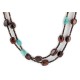2 Strand Certified Authentic Navajo .925 Sterling Silver Natural Tigers Eye Heishi Native American Necklace 15269-16