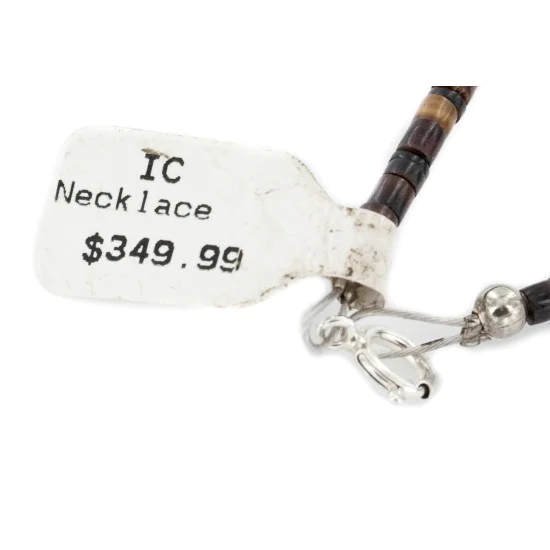2 Strand Certified Authentic Navajo .925 Sterling Silver Natural Tigers Eye Heishi Native American Necklace 15269-16 2 Strand Certified Authentic Navajo .925 Sterling Silver Natural Tigers Eye Heishi Native American Necklace 15269-16
