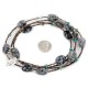 2 Strand Certified Authentic Navajo .925 Sterling Silver Natural Turquoise Snowflake Stone Native American Necklace 15304-68