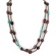 2 Strand Certified Authentic Navajo .925 Sterling Silver Natural Tigers Eye Heishi Native American Necklace 15269-16