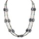 2 Strand Certified Authentic Navajo .925 Sterling Silver Natural Turquoise Snowflake Stone Native American Necklace 15304-68