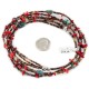 3 Strand Certified Authentic Navajo .925 Sterling Silver Natural Turquoise Coral Native American Necklace 15649-21