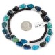 Certified Authentic Navajo .925 Sterling Silver Heishi Dyed Agate Native American Necklace 25310-2