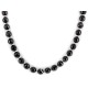 Certified Authentic Navajo .925 Sterling Silver Natural Agate Black Onyx Native American Necklace 25308-3