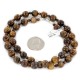 Certified Authentic Navajo .925 Sterling Silver Natural Tigers Eye Native American Necklace 25307-1