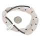 Certified Authentic Navajo .925 Sterling Silver Natural Pink Quartz Hematite Native American Necklace 25309