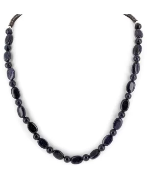 Certified Authentic Navajo .925 Sterling Silver Natural Purple Goldstone Native American Necklace 25308-2 Certified Authentic Navajo .925 Sterling Silver Natural Purple Goldstone Native American Necklace 25308-2