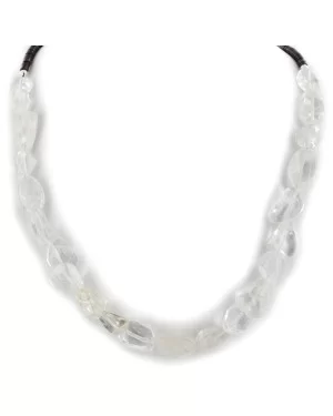 Certified Authentic Navajo .925 Sterling Silver Natural Quartz Heishi Native American Necklace 25313-2