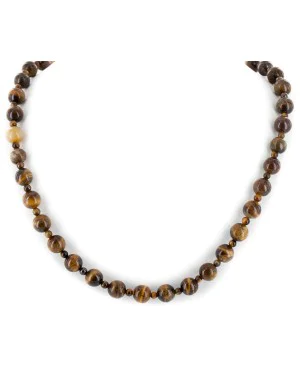 Certified Authentic Navajo .925 Sterling Silver Natural Tigers Eye Native American Necklace 25307-1 Certified Authentic Navajo .925 Sterling Silver Natural Tigers Eye Native American Necklace 25307-1