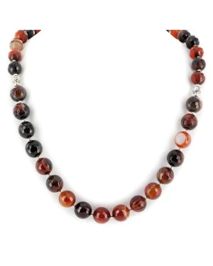 Certified Authentic Navajo Nickel Natural Carnelian Native American Necklace 25304 Certified Authentic Navajo Nickel Natural Carnelian Native American Necklace 25304