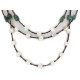 3 Strand Certified Authentic Navajo .925 Sterling Silver Natural Turquoise and Mother of Pearl Native American Necklace 15850-181
