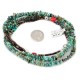 3 Strand Certified Authentic Navajo .925 Sterling Silver Natural Turquoise Coral Native American Necklace  15936-102