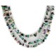 3 Strand Certified Authentic Navajo .925 Sterling Silver Natural Multicolor Stones Turquoise Amethyst Tigers Eye Jade Lapis Native American Necklace  15795-61