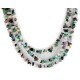 3 Strand Navajo .925 Sterling Silver Turquoise Amethyst Tigers Eye Jade Lapis Necklace NB160108033848
