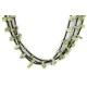 3 Strand Certified Authentic Navajo .925 Sterling Silver Natural Green Agate Native American Necklace 750106-441