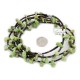 3 Strand Certified Authentic Navajo .925 Sterling Silver Natural Green Agate Native American Necklace 750106-441