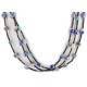 3 Strand Certified Authentic Navajo .925 Sterling Silver Natural Turquoise Lapis Native American Necklace 18110-40 3 Strand Certified Authentic Navajo .925 Sterling Silver Natural Turquoise Lapis Native American Necklace 18110-40