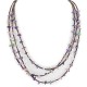 3 Strand Certified Authentic .925 Sterling Silver Navajo Natural Turquoise and Amethyst Native American Necklace 15401-30 3 Strand Certified Authentic .925 Sterling Silver Navajo Natural Turquoise and Amethyst Native American Necklace 15401-30