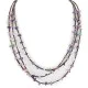 3 Strand Certified Authentic .925 Sterling Silver Navajo Natural Turquoise and Amethyst Native American Necklace 15401-30 3 Strand Certified Authentic .925 Sterling Silver Navajo Natural Turquoise and Amethyst Native American Necklace 15401-30