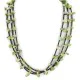 3 Strand Certified Authentic Navajo .925 Sterling Silver Natural Green Agate Native American Necklace 750106-441