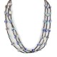 3 Strand Certified Authentic Navajo .925 Sterling Silver Natural Turquoise Lapis Native American Necklace 18110-40