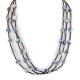 3 Strand Certified Authentic Navajo .925 Sterling Silver Natural Turquoise Lapis Native American Necklace 18110-40 3 Strand Certified Authentic Navajo .925 Sterling Silver Natural Turquoise Lapis Native American Necklace 18110-40