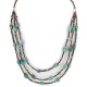 3 Strand Certified Authentic Navajo .925 Sterling Silver Natural Turquoise Native American Necklace 15585-81 3 Strand Certified Authentic Navajo .925 Sterling Silver Natural Turquoise Native American Necklace 15585-81