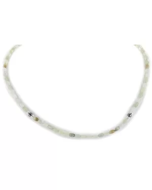 Certified Authentic Navajo .925 Sterling Silver Natural Jade Hematite Chain Native American Necklace 17032