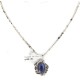 Certified Authentic Navajo .925 Sterling Silver Natural Lapis Native American Necklace 12908-1