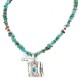 Certified Authentic Navajo Nickel Natural Turquoise Native American Necklace 12911-3-1607-71 Certified Authentic Navajo Nickel Natural Turquoise Native American Necklace 12911-3-1607-71