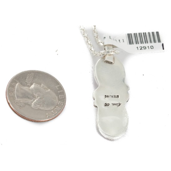 .925 Sterling Silver Certified Authentic Navajo Natural Mother of Pearl Native American Necklace 12910-1 .925 Sterling Silver Certified Authentic Navajo Natural Mother of Pearl Native American Necklace 12910-1