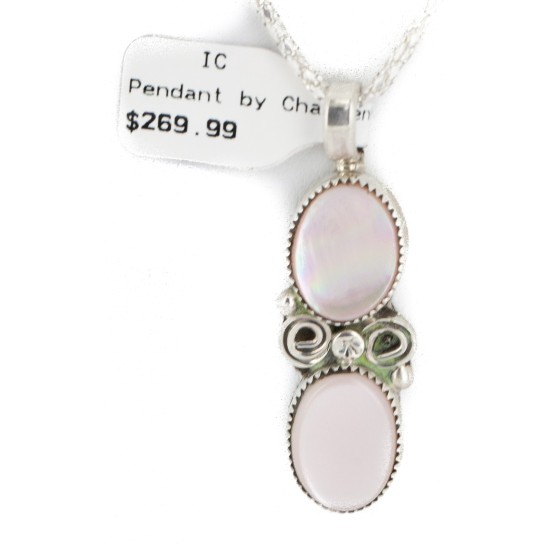 .925 Sterling Silver Certified Authentic Navajo Natural Mother of Pearl Native American Necklace 12910-1 .925 Sterling Silver Certified Authentic Navajo Natural Mother of Pearl Native American Necklace 12910-1