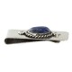 Handmade Certified Authentic Navajo Nickel and .925 Sterling Silver Natural Lapis Native American Money Clip 11250-5