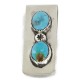 Handmade Certified Authentic Navajo Nickel and .925 Sterling Silver Natural Turquoise Native American Money Clip 11240-2 Handmade Certified Authentic Navajo Nickel and .925 Sterling Silver Natural Turquoise Native American Money Clip 11240-2