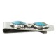 Handmade Certified Authentic Navajo Nickel and .925 Sterling Silver Natural Turquoise Native American Money Clip 11240-2 Handmade Certified Authentic Navajo Nickel and .925 Sterling Silver Natural Turquoise Native American Money Clip 11240-2