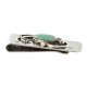 Handmade Certified Authentic Navajo Nickel and .925 Sterling Silver Natural Turquoise Native American Money Clip 11250-8