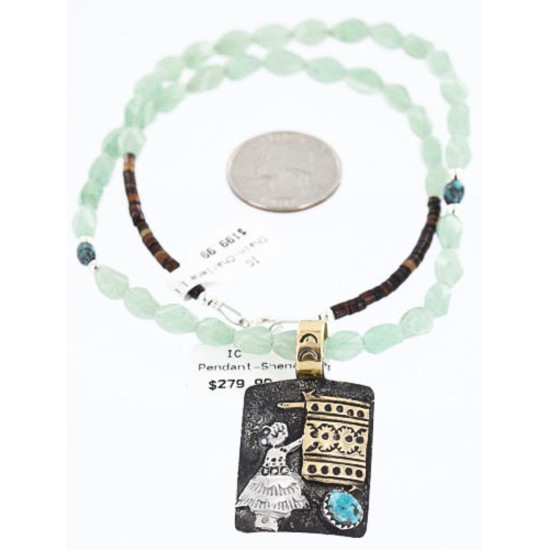 12kt Gold Filled .925 Sterling Silver Handmade Certified Authentic Navajo LADY WEAVING RUG Turquoise Native American Necklace 371013334912 12kt Gold Filled .925 Sterling Silver Handmade Certified Authentic Navajo LADY WEAVING RUG Turquoise Native American Necklace 371013334912