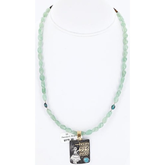 12kt Gold Filled .925 Sterling Silver Handmade Certified Authentic Navajo LADY WEAVING RUG Turquoise Native American Necklace 371013334912 12kt Gold Filled .925 Sterling Silver Handmade Certified Authentic Navajo LADY WEAVING RUG Turquoise Native American Necklace 371013334912