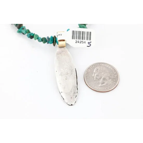 12kt Gold Filled .925 Sterling Silver Handmade Rose Certified Authentic Navajo Turquoise Native American Necklace 390809336263 12kt Gold Filled .925 Sterling Silver Handmade Rose Certified Authentic Navajo Turquoise Native American Necklace 390809336263