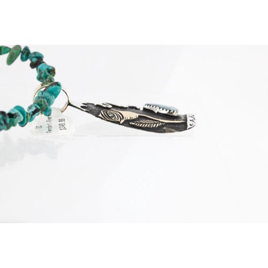 12kt Gold Filled .925 Sterling Silver Handmade Rose Certified Authentic Navajo Turquoise Native American Necklace 390821454540 12kt Gold Filled .925 Sterling Silver Handmade Rose Certified Authentic Navajo Turquoise Native American Necklace 390821454540
