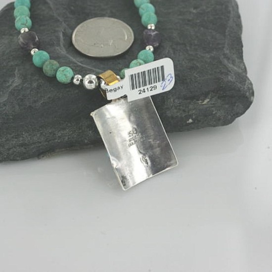 12kt Gold Filled .925 Sterling Silver Handmade Storyteller Certified Authentic Navajo Turquoise Native American Necklace 370900659628 12kt Gold Filled .925 Sterling Silver Handmade Storyteller Certified Authentic Navajo Turquoise Native American Necklace 370900659628