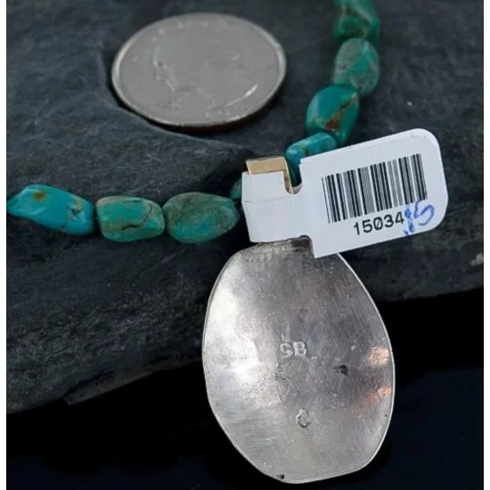 12kt Gold Filled .925 Sterling Silver Handmade Storyteller Certified Authentic Navajo Turquoise Native American Necklace 370920867067 12kt Gold Filled .925 Sterling Silver Handmade Storyteller Certified Authentic Navajo Turquoise Native American Necklace 370920867067
