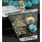 12kt Gold Filled .925 Sterling Silver Handmade Storyteller Certified Authentic Navajo Turquoise Native American Necklace 370922200695