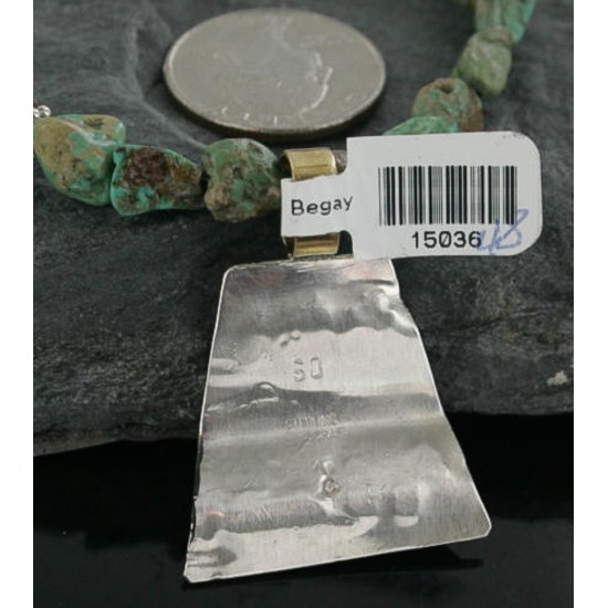 12kt Gold Filled .925 Sterling Silver Handmade Storyteller Certified Authentic Navajo Turquoise Native American Necklace 370923247830 12kt Gold Filled .925 Sterling Silver Handmade Storyteller Certified Authentic Navajo Turquoise Native American Necklace 370923247830