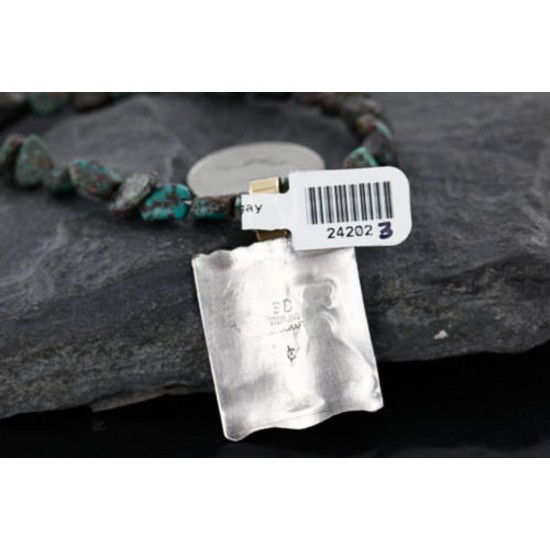 12kt Gold Filled .925 Sterling Silver Handmade Storyteller Certified Authentic Navajo Turquoise Native American Necklace 370984053639 12kt Gold Filled .925 Sterling Silver Handmade Storyteller Certified Authentic Navajo Turquoise Native American Necklace 370984053639