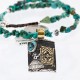 12kt Gold Filled .925 Sterling Silver Handmade Storyteller Certified Authentic Navajo Turquoise Native American Necklace 370998754219