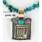 12kt Gold Filled .925 Sterling Silver Handmade Storyteller Certified Authentic Navajo Turquoise Native American Necklace 371034434948