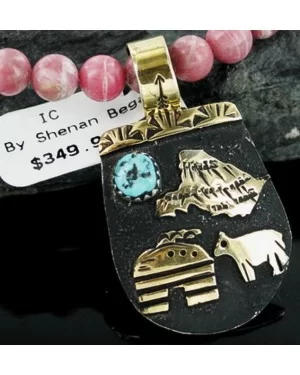 12kt Gold Filled .925 Sterling Silver Handmade Storyteller Certified Authentic Navajo Turquoise Native American Necklace 390663275272 12kt Gold Filled .925 Sterling Silver Handmade Storyteller Certified Authentic Navajo Turquoise Native American Necklace 390663275272